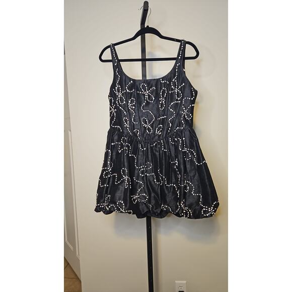 LoveShackFancy Brookhaven Crystal Embellished Party Mini Dress - Picture 2 of 10